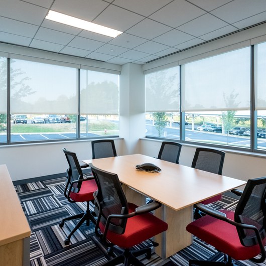 Conference room roller shades